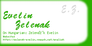 evelin zelenak business card